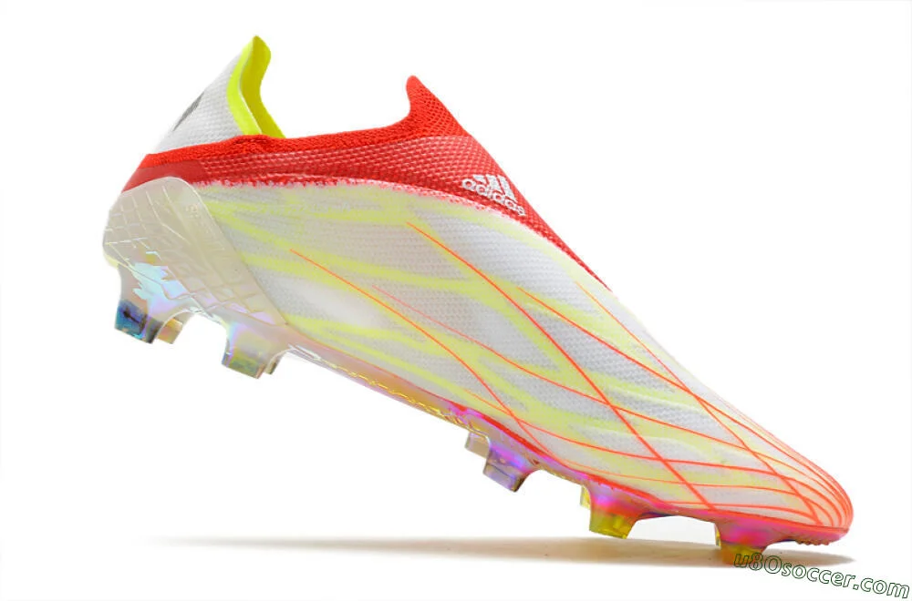 Adidas X Speedflow+ Laceless FG Soccer Cleats - Red/Yellow/Gold